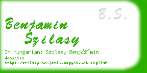 benjamin szilasy business card